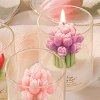 Tulip Shaped Christmas Decorative Flower Scented Candle