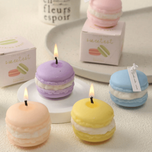 Macaron Colored Multicolor Table Decoration And Festival Gift Scented Candle
