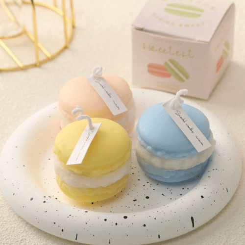 Macaron Colored Multicolor Table Decoration And Festival Gift Scented Candle