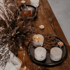 Botanical Rose Pillar Candle – Hand-Poured Soy Wax with Embedded Dried Flowers