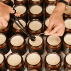 Oakmoss & Amber Soy Candle – Earthy & Masculine Scent in Reusable Amber Jar (8oz)