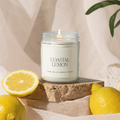Coastal Lemon Soy Candle – Zesty Citrus & Sea Salt Scent (9oz)