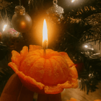 Realistic Peeled Mandarin Candle Set (3pcs) – Citrus Scented Soy Wax Fruit Candles for Christmas & Holiday Decor