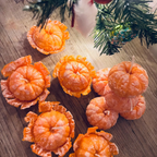 Realistic Peeled Mandarin Candle Set (3pcs) – Citrus Scented Soy Wax Fruit Candles for Christmas & Holiday Decor