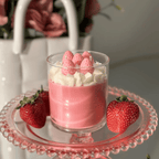 Strawberry Shortcake Soy Candle – Sweet Bakery Scented Jar for Birthdays & Gifts