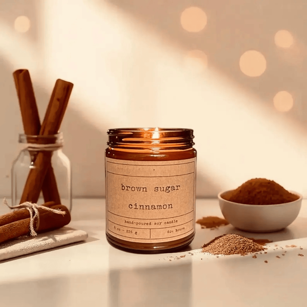 Brown Sugar Cinnamon Soy Candle – Sweet Bakery Scent with Warm Spices