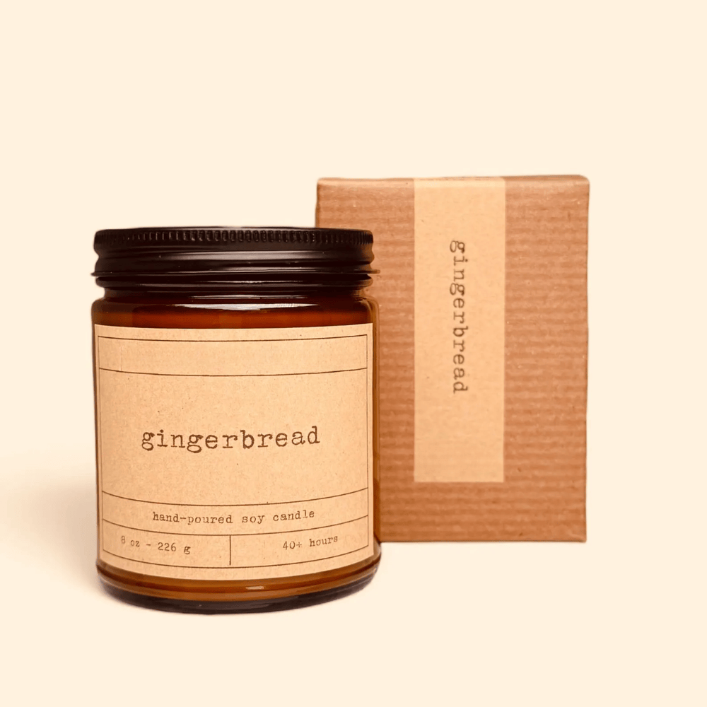 Gingerbread Cookie Soy Candle – Holiday Scent with Nutmeg & Cinnamon