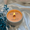 Hidden Message Concrete Candle – Personalized Soy Wax Candle with Secret Text Reveal & Wood Wick