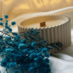 Hidden Message Concrete Candle – Personalized Soy Wax Candle with Secret Text Reveal & Wood Wick