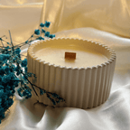 Hidden Message Concrete Candle – Personalized Soy Wax Candle with Secret Text Reveal & Wood Wick