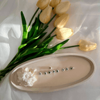 Personalized Hidden Message Cement Boat Candle – Large Concrete Centerpiece with Secret Text Reveal (8.5")