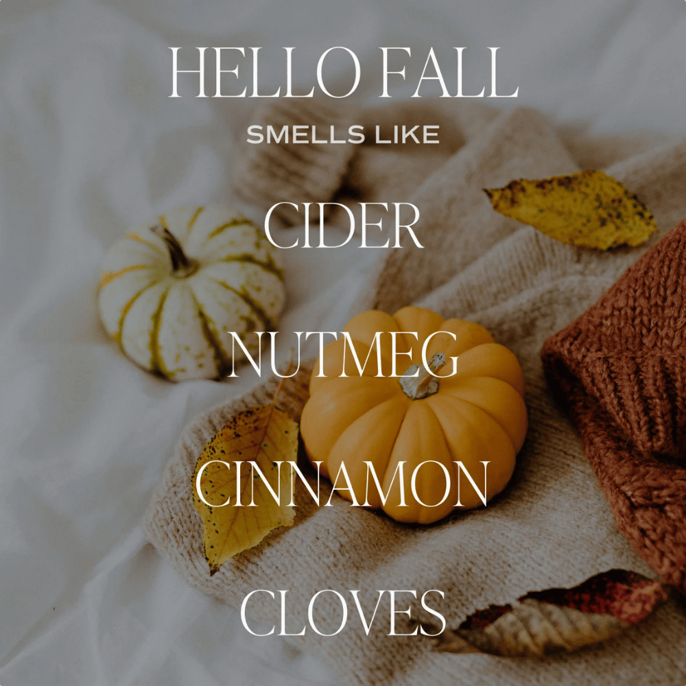 Hello Fall | Cozy Autumn Cider & Spice Soy Candle (9oz Amber Jar) Headline: The Ultimate Best-Seller for Crisp Leaves & Cozy Moments.