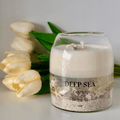 Deep Sea Seascape Candle | Beach Scented Soy & Gel Wax with Real Shells & Ball Cork Lid