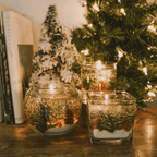 Winter Forest Holiday Gel Candle | Balsam Scented Reusable Festive Decor