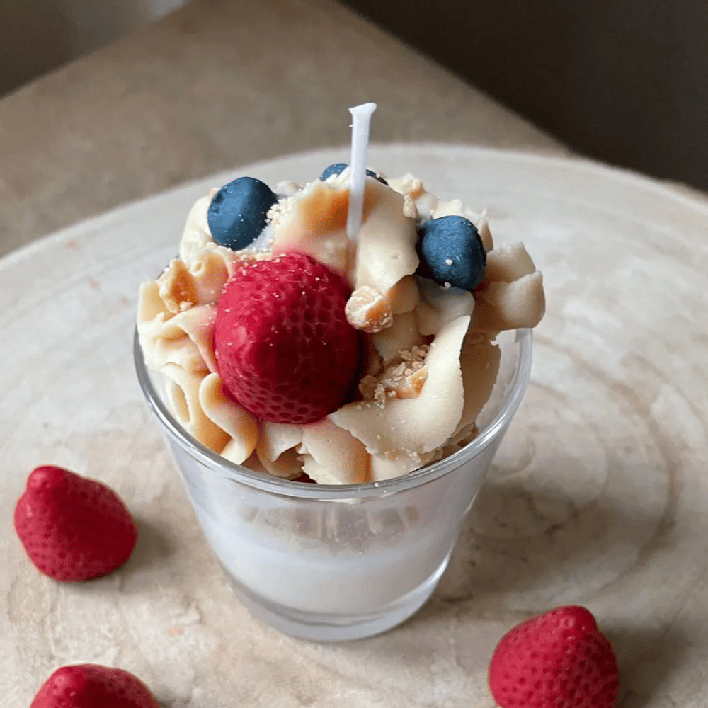 Ultra-Realistic Dessert Shortcake Candle Collection Headline: Indulge Your Senses—Zero Calories Included