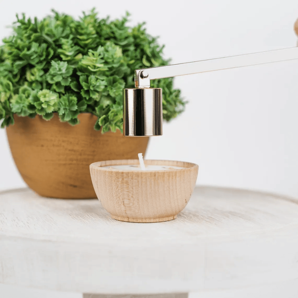 Aromatherapy Candles Set | 4 Handmade Wooden Bowl Tealights with Essential Oils & Botanicals