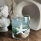 Crystal Aquarium Gel Candle | 10oz Ocean-Inspired Decor with Real Sand & Botanicals