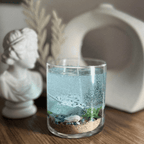 Crystal Aquarium Gel Candle | 10oz Ocean-Inspired Decor with Real Sand & Botanicals