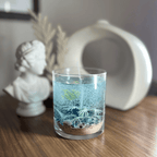 Crystal Aquarium Gel Candle | 10oz Ocean-Inspired Decor with Real Sand & Botanicals