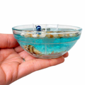 The Protector’s Tide | Seashell Gel Candle with Evil Eye Charm & Quartz Sand