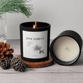 Pine Forest | Minimalist Matte Black Soy Candle - Traditional Pine, Cypress & Smoke
