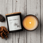 Pine Forest | Minimalist Matte Black Soy Candle - Traditional Pine, Cypress & Smoke