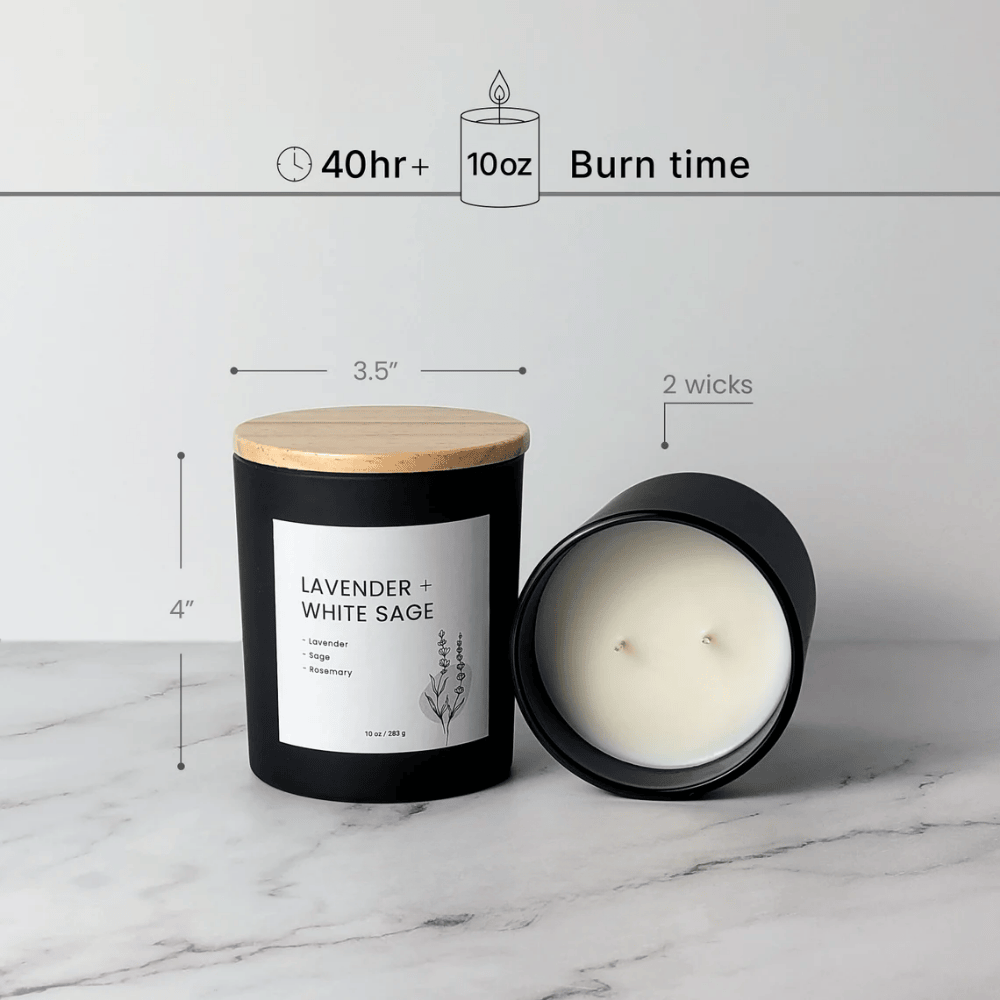 Pine Forest | Minimalist Matte Black Soy Candle - Traditional Pine, Cypress & Smoke