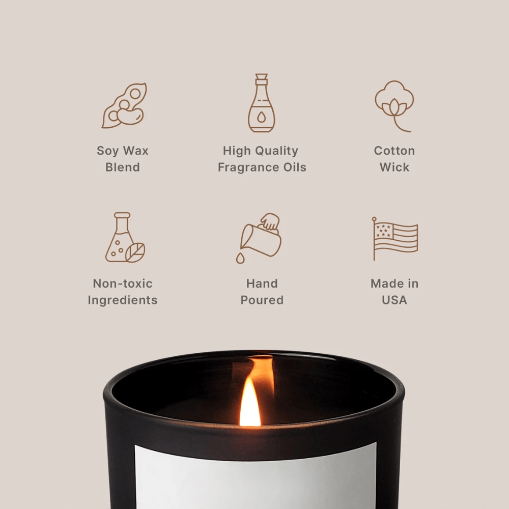 Pine Forest | Minimalist Matte Black Soy Candle - Traditional Pine, Cypress & Smoke