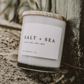 Salt & Sea | Sophisticated Coastal Soy Candle - Sea Salt, Citrus & Amber (11oz)
