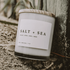 Salt & Sea | Sophisticated Coastal Soy Candle - Sea Salt, Citrus & Amber (11oz)