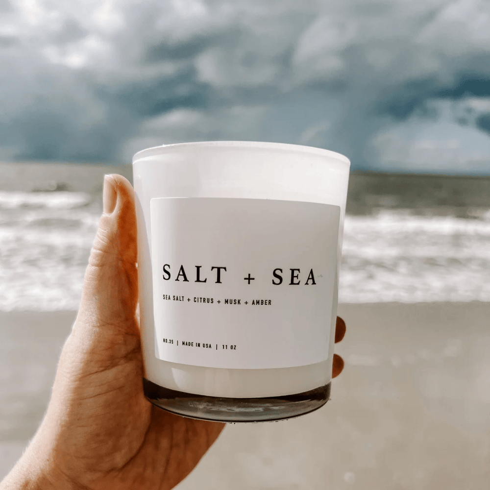 Salt & Sea | Sophisticated Coastal Soy Candle - Sea Salt, Citrus & Amber (11oz)