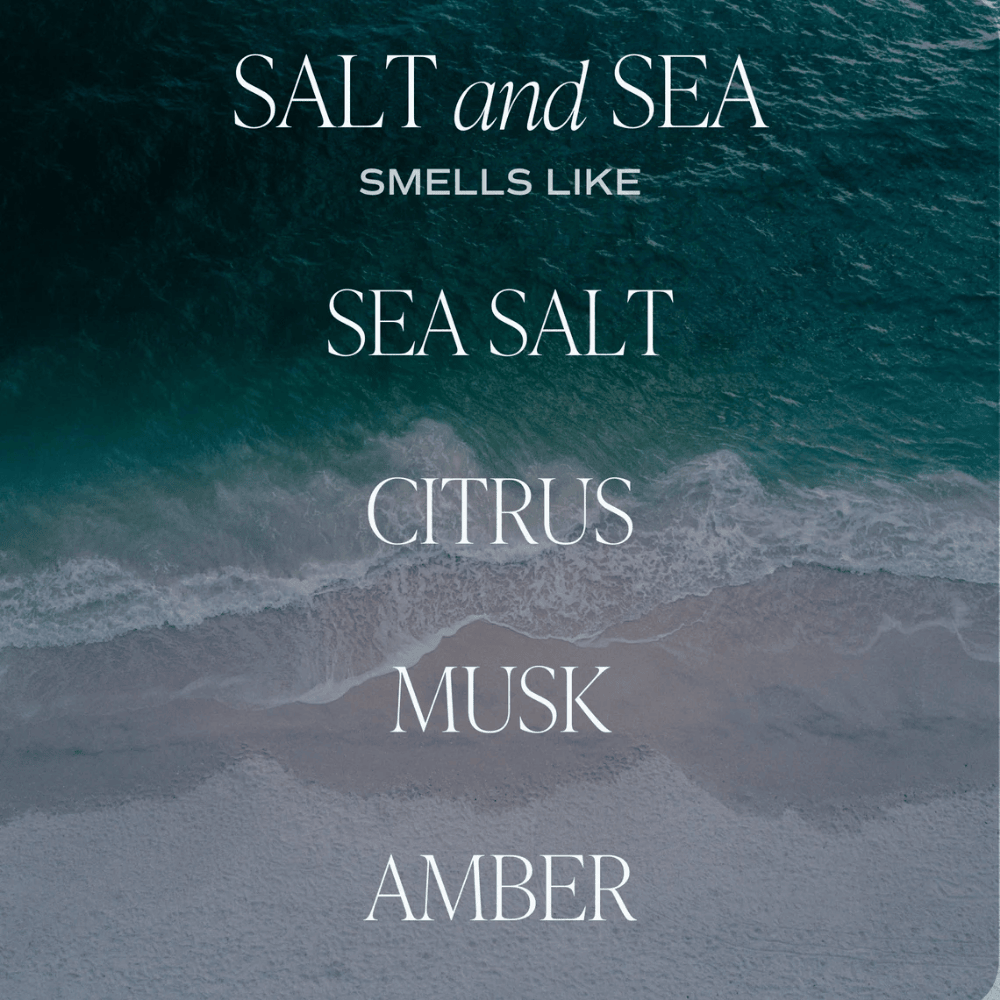 Salt & Sea | Sophisticated Coastal Soy Candle - Sea Salt, Citrus & Amber (11oz)