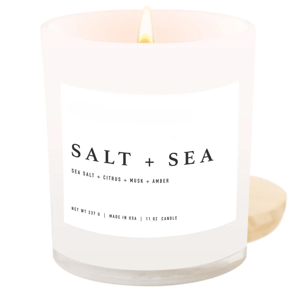 Salt & Sea | Sophisticated Coastal Soy Candle - Sea Salt, Citrus & Amber (11oz)