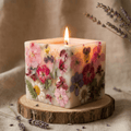 Botanical Bloom | Hand-Embedded Dried Flower Soy Candle (Luxury Floral Gift)