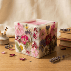 Botanical Bloom | Hand-Embedded Dried Flower Soy Candle (Luxury Floral Gift)