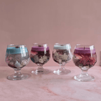 Artisan Seaside Wine Glass Candle | Floral & Shell Infused Soy Wax Decor