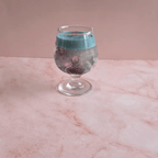 Artisan Seaside Wine Glass Candle | Floral & Shell Infused Soy Wax Decor