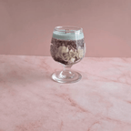 Artisan Seaside Wine Glass Candle | Floral & Shell Infused Soy Wax Decor