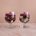 Artisan Seaside Wine Glass Candle | Floral & Shell Infused Soy Wax Decor