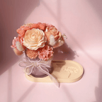 Eternal Bloom Candle Bouquet | Handcrafted Peony & Rose Soy Arrangement