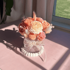 Eternal Bloom Candle Bouquet | Handcrafted Peony & Rose Soy Arrangement