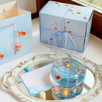 The Miniature Goldfish Sanctuary | Artisan Fishbowl Gel Candle & Aquarium Decor