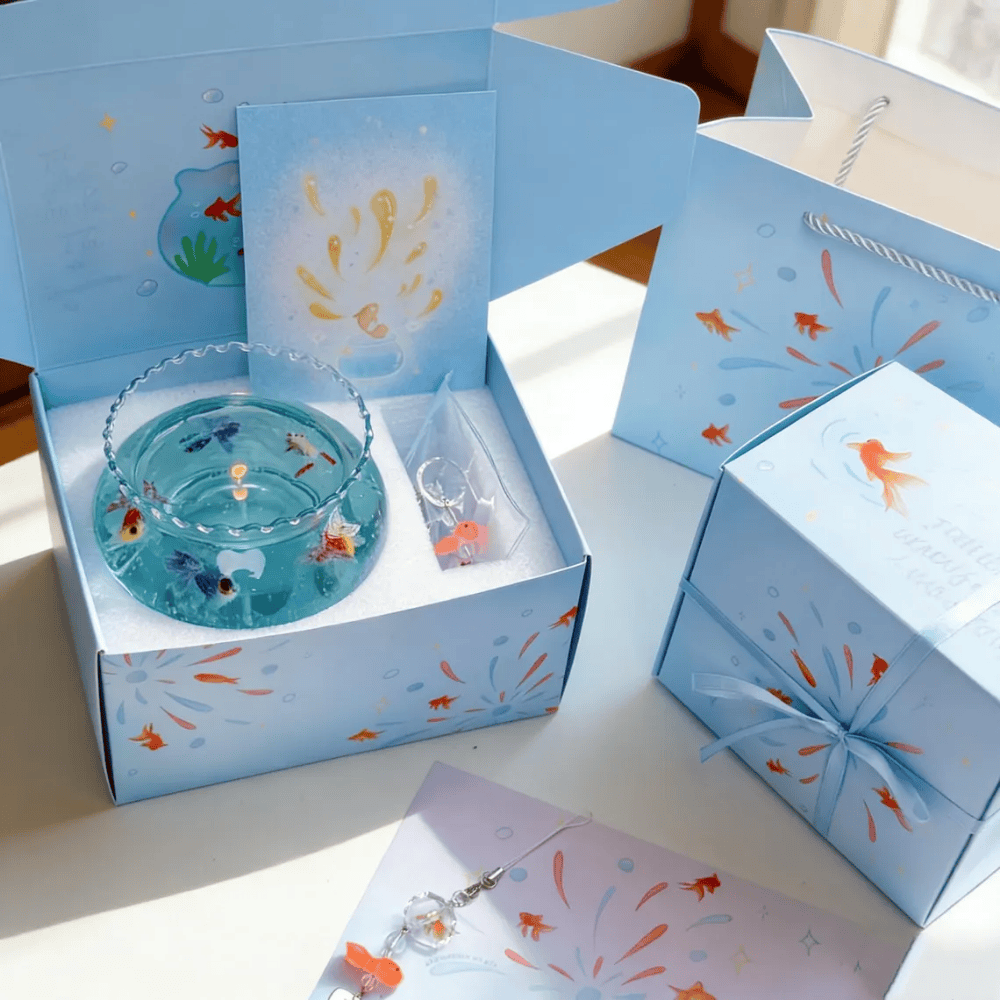 The Miniature Goldfish Sanctuary | Artisan Fishbowl Gel Candle & Aquarium Decor