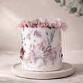 Grand Botanical Pillar Candle | 10cm Large Soy Candle with Hand-Embedded Dried Flowers