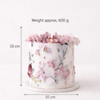 Grand Botanical Pillar Candle | 10cm Large Soy Candle with Hand-Embedded Dried Flowers