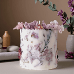 Grand Botanical Pillar Candle | 10cm Large Soy Candle with Hand-Embedded Dried Flowers